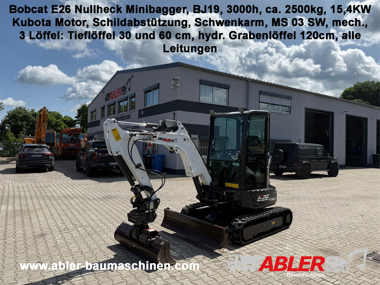 Bobcat E26 Nullheck Minibagger MS03 3 Löffel - Bager: slika 1 Bobcat E26 Nullheck Minibagger MS03 3 Löffel - Bager: slika 1