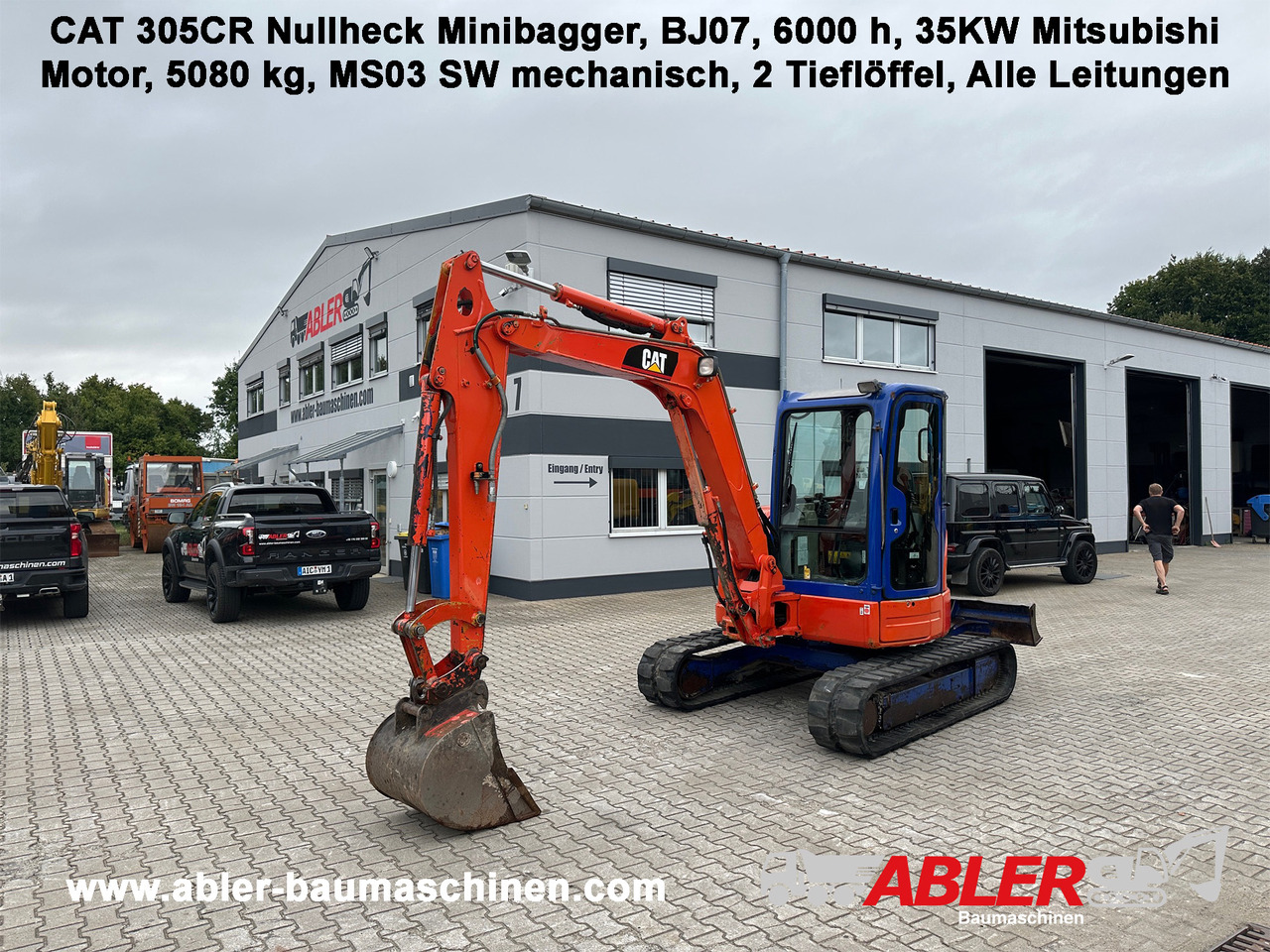 Caterpillar 305 CR Nullheck Minibagger MS03 - Mini bager: slika 1 Caterpillar 305 CR Nullheck Minibagger MS03 - Mini bager: slika 1