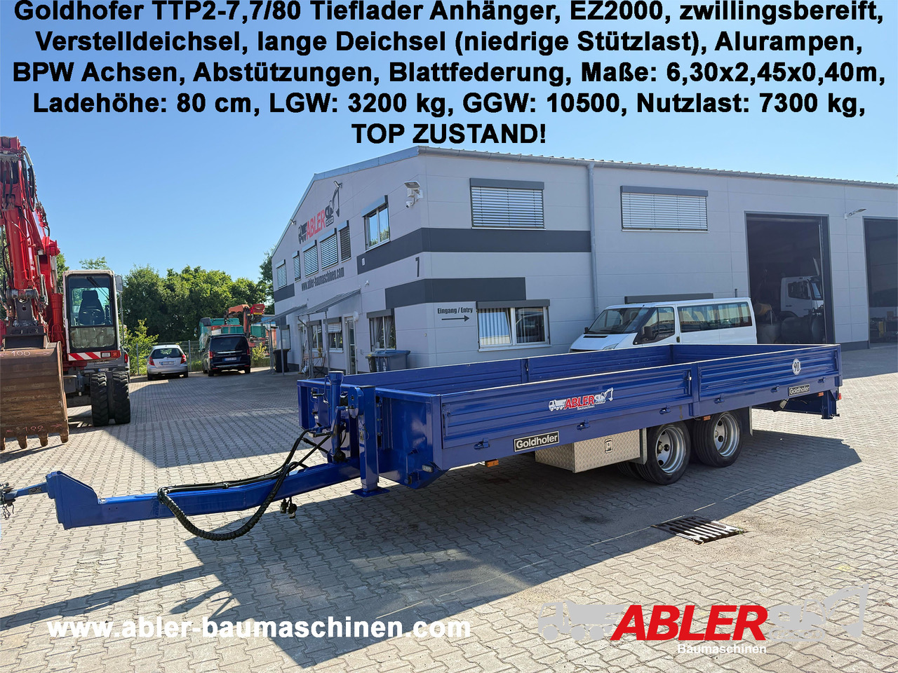 Goldhofer TTP2-7,7/80 Tieflader Tandem mit Rampen TOP - Plato prikolica: slika 1 Goldhofer TTP2-7,7/80 Tieflader Tandem mit Rampen TOP - Plato prikolica: slika 1