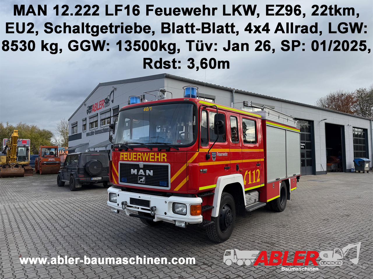 MAN 12.222 LF16 Feuerwehr-LKW - Vatrogasni kamion: slika 1 MAN 12.222 LF16 Feuerwehr-LKW - Vatrogasni kamion: slika 1