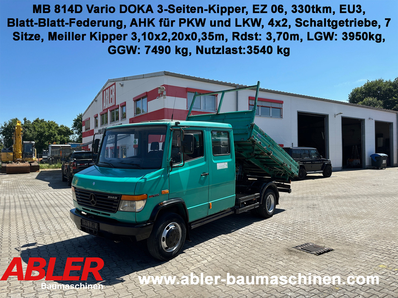 Mercedes-Benz 814 D Vario DOKA 3-Seiten-Kipper Meiller - Istovarivač: slika 1 Mercedes-Benz 814 D Vario DOKA 3-Seiten-Kipper Meiller - Istovarivač: slika 1