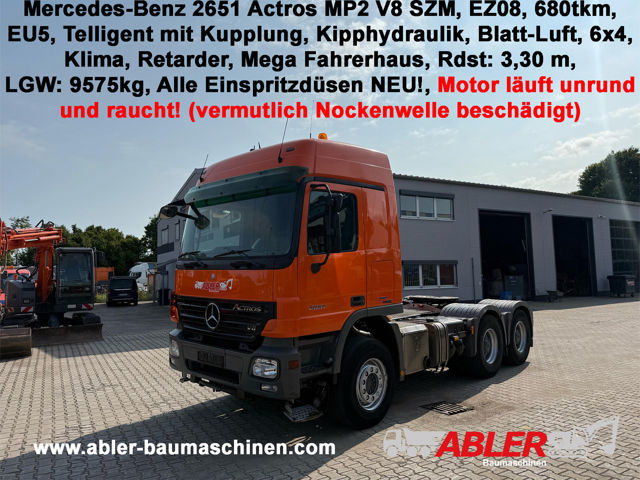 Mercedes-Benz 2651 Actros MP2 V8 SZM Telligent Retarder - Tegljač: slika 1 Mercedes-Benz 2651 Actros MP2 V8 SZM Telligent Retarder - Tegljač: slika 1