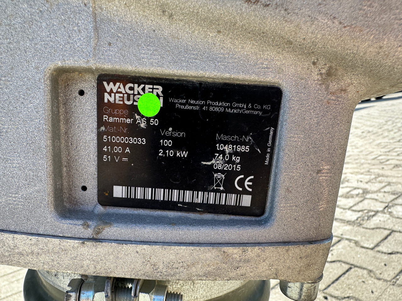 Nabijač Wacker Neuson AS50E Rüttelstampfer Elektro AKKU!: slika 9