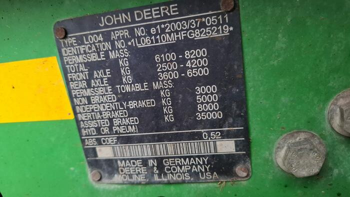 John Deere 6110 MC - Traktor: slika 5 John Deere 6110 MC - Traktor: slika 5