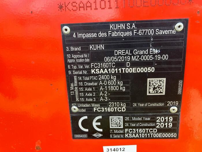 Kuhn FC 3160 TCD - Kosačica: slika 5 Kuhn FC 3160 TCD - Kosačica: slika 5