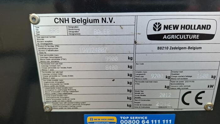 New Holland BB 9070 R - Balirka za kockaste bale: slika 4 New Holland BB 9070 R - Balirka za kockaste bale: slika 4