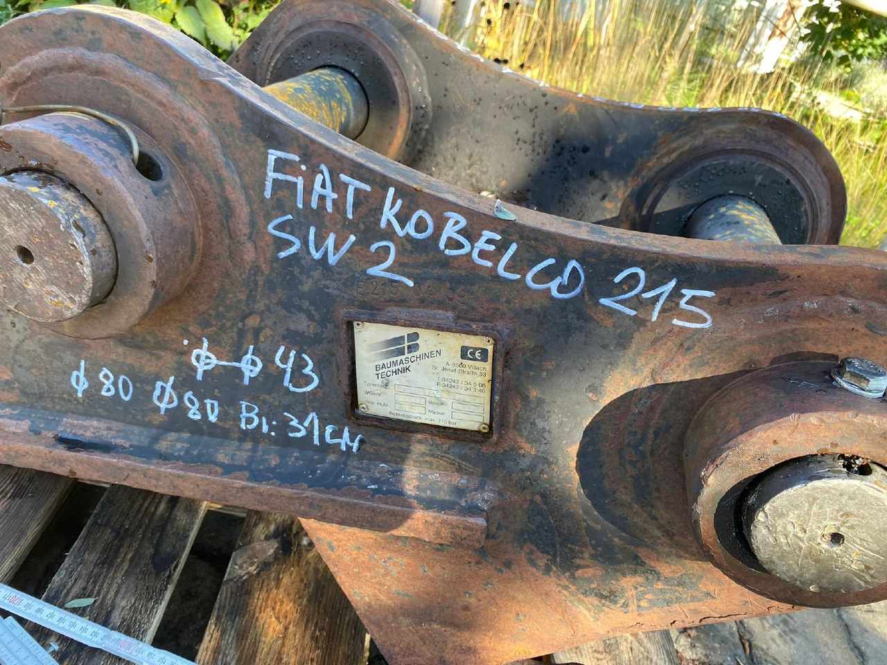 Fiat-Kobelco E 215 - Brza spojnica za Građevinska mašina: slika 4 Fiat-Kobelco E 215 - Brza spojnica za Građevinska mašina: slika 4