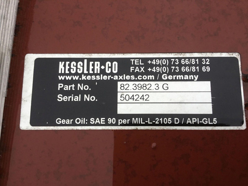 KESSLER axle - Osovina i delovi za Kran: slika 5 KESSLER axle - Osovina i delovi za Kran: slika 5