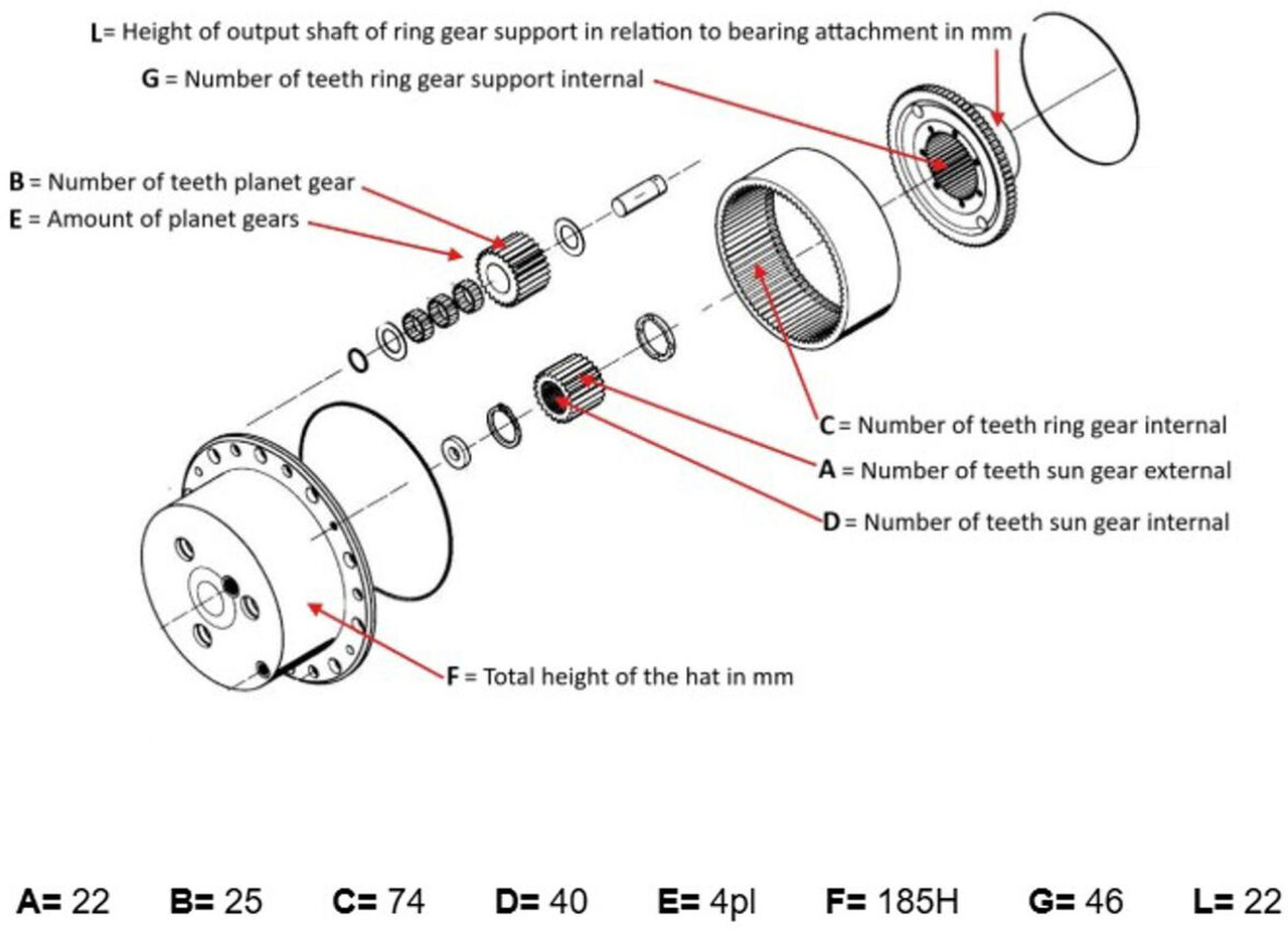 Pogonski reduktor za Kran Krupp KMK 8350 planetary gear 22-25-74-40-4pl-H185-46: slika 7