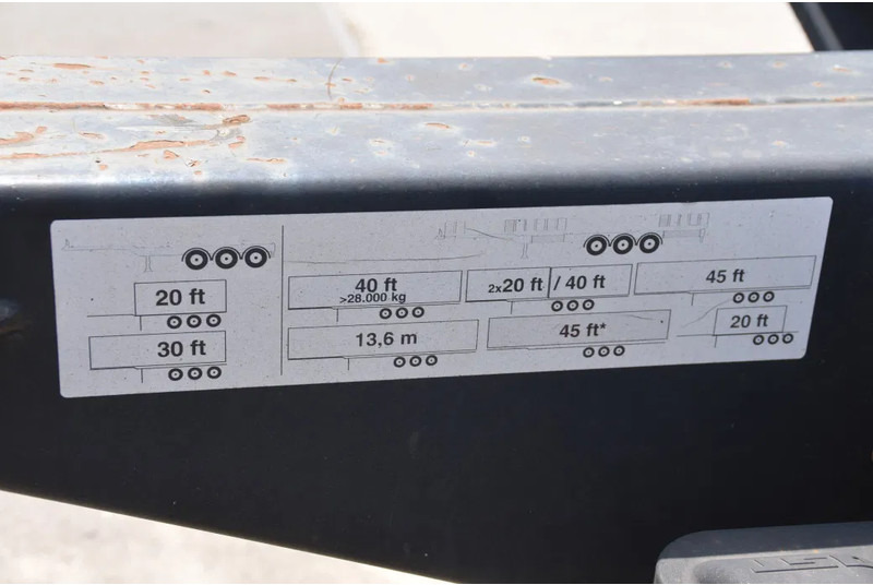 Poluprikolica za prevoz kontejnera/ Poluprikolica sa promenjivim sandukom Pacton T3-010 - 2 x LIFT AXLE - BPW AXLES - DRUM BRAKES - 2 x EXTENDABLE -: slika 8