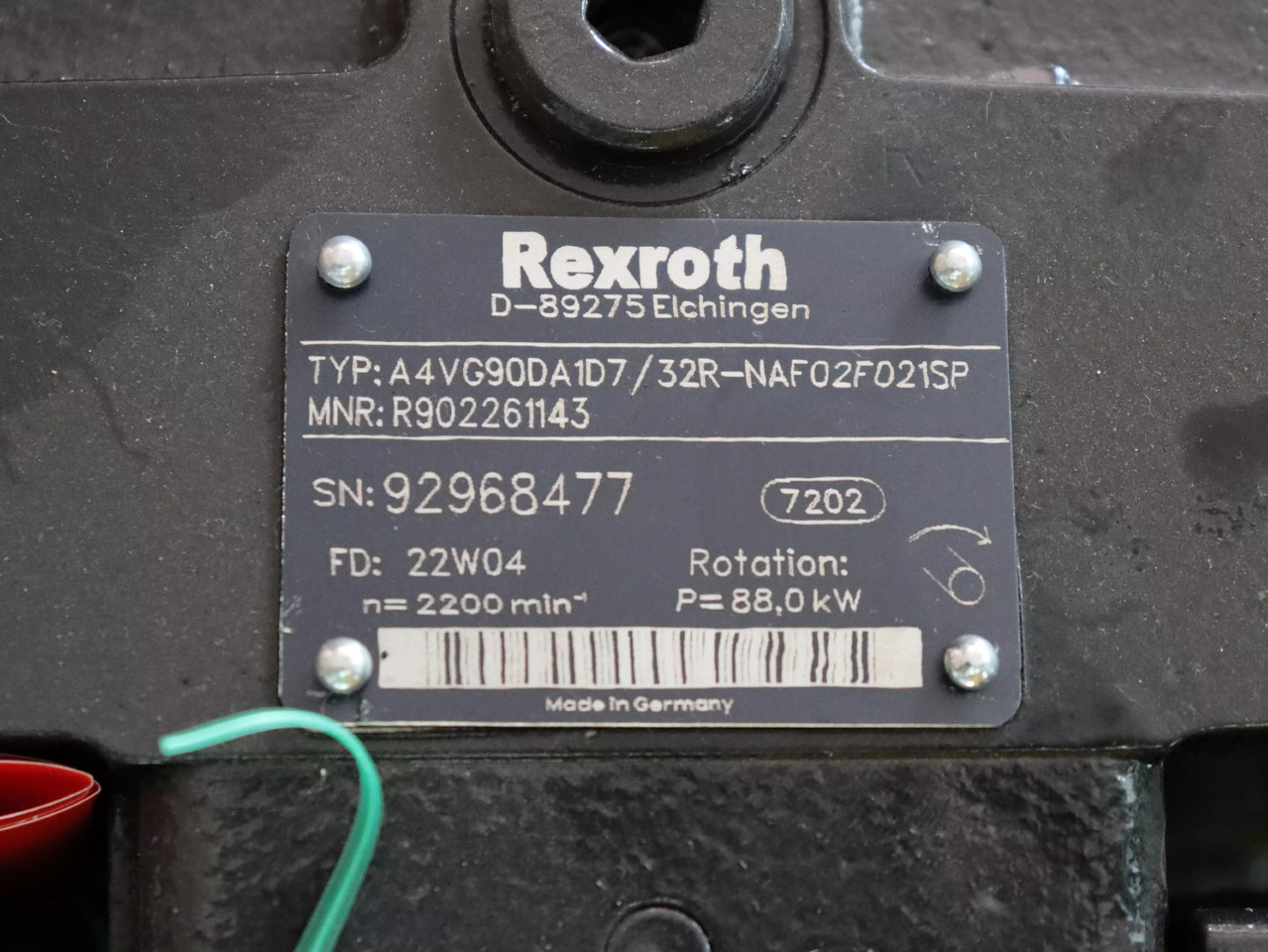 REXROTH A4VG90DA1D7/32R-NAF02F021SP-S - Hidraulična pumpa za Oprema za rukovanje materijalima: slika 3 REXROTH A4VG90DA1D7/32R-NAF02F021SP-S - Hidraulična pumpa za Oprema za rukovanje materijalima: slika 3