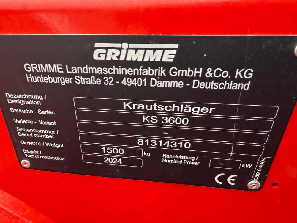Grimme KS 3600 - Kombajn: slika 2 Grimme KS 3600 - Kombajn: slika 2