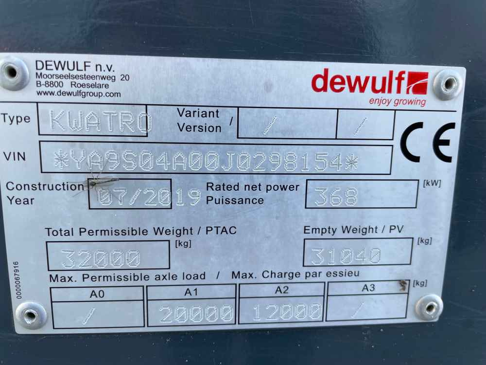 Kombajn Dewulf KWATRO: slika 27