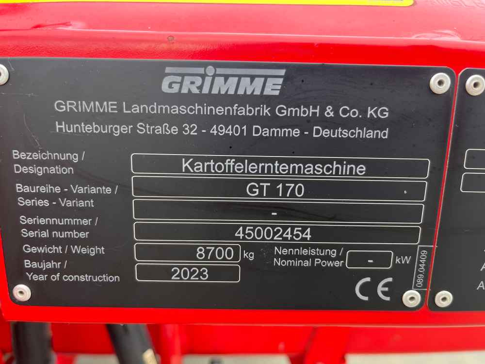 Grimme GT 170 - Kombajn: slika 2 Grimme GT 170 - Kombajn: slika 2