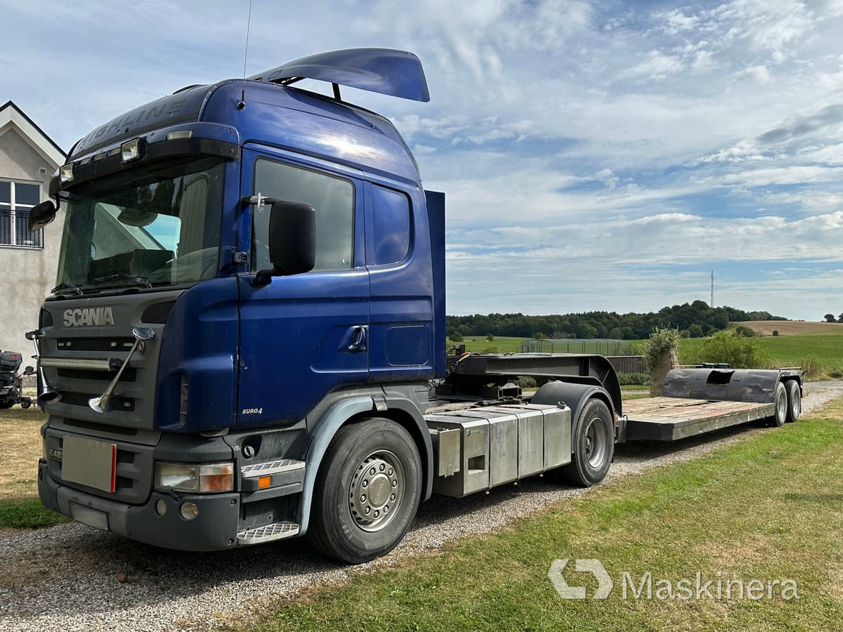 Scania R420 highline A-traktor Scania + 2 släp - Tegljač, Plato poluprikolica: slika 1 Scania R420 highline A-traktor Scania + 2 släp - Tegljač, Plato poluprikolica: slika 1
