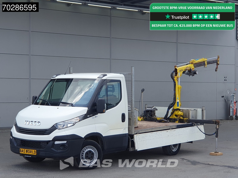 Iveco Daily 35S14 Open Laadbak Kraanwagen Hyva HA15 Euro6 3,5t Trekhaak Crane Kranwagen Pritsche Pickup Open Box Trekhaak - Dostavno vozilo sa otvorenom sandukom: slika 1 Iveco Daily 35S14 Open Laadbak Kraanwagen Hyva HA15 Euro6 3,5t Trekhaak Crane Kranwagen Pritsche Pickup Open Box Trekhaak - Dostavno vozilo sa otvorenom sandukom: slika 1