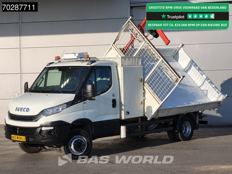 Iveco Daily 70C18 3.0L Driezijdige Kipper 500KG Kraan Kraanwagen Open Laadbak 3,5t Trekhaak Airco Cruise Euro6 Kraan Crane Kranwagen Kipper - Dostavno vozilo istovarivač: slika 1 Iveco Daily 70C18 3.0L Driezijdige Kipper 500KG Kraan Kraanwagen Open Laadbak 3,5t Trekhaak Airco Cruise Euro6 Kraan Crane Kranwagen Kipper - Dostavno vozilo istovarivač: slika 1