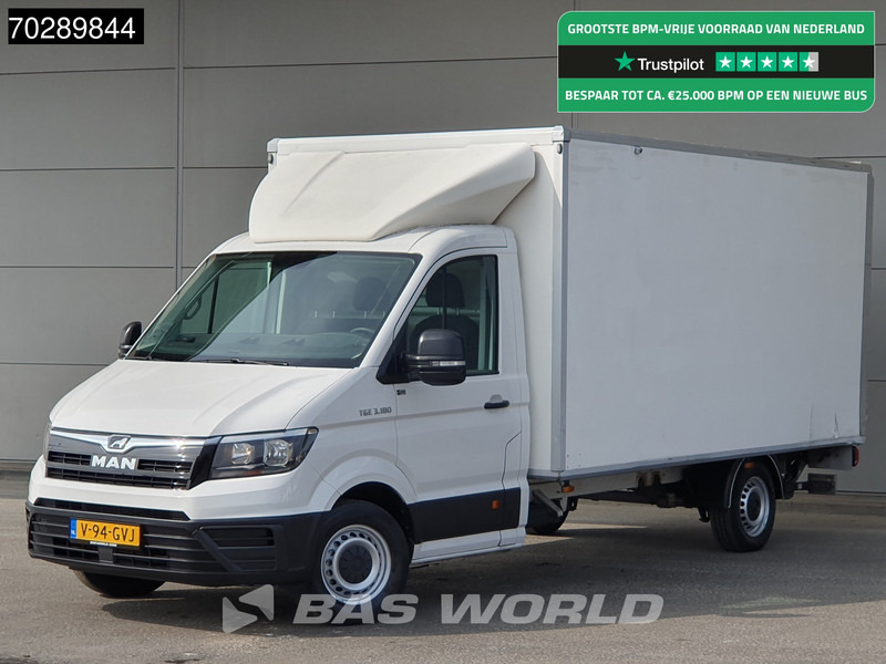 MAN TGE 3.180 D'Hollandia Laadklep Bakwagen Airco Cruise Lat om Lat Euro6 Meubelbak Koffer 19m3 Airco Cruise control - Dostavno vozilo sa zatvorenim sandukom: slika 1 MAN TGE 3.180 D'Hollandia Laadklep Bakwagen Airco Cruise Lat om Lat Euro6 Meubelbak Koffer 19m3 Airco Cruise control - Dostavno vozilo sa zatvorenim sandukom: slika 1
