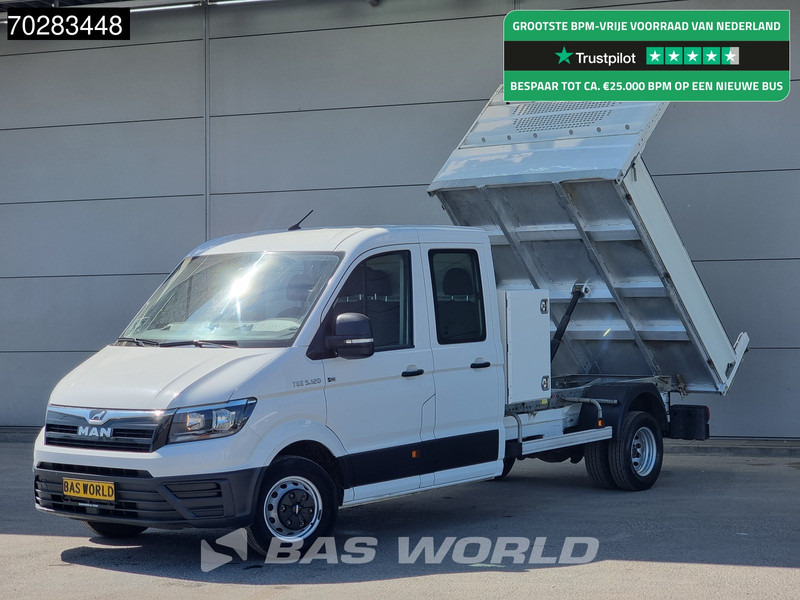 MAN TGE 5.120 Open Laadbak met Kist Dubbel Cabine Dubbellucht 3,5t Trekhaak Navi Airco Cruise Camera Pritsche Pickup Open Box m3 Airco Dubbel - Dostavno vozilo sa otvorenom sandukom: slika 1 MAN TGE 5.120 Open Laadbak met Kist Dubbel Cabine Dubbellucht 3,5t Trekhaak Navi Airco Cruise Camera Pritsche Pickup Open Box m3 Airco Dubbel - Dostavno vozilo sa otvorenom sandukom: slika 1