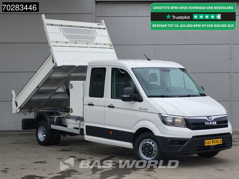 MAN TGE 5.120 Open Laadbak met Kist Dubbel Cabine Dubbellucht 3,5t Trekhaak Navi Airco Cruise Euro6 Pritsche Open Box Pickup Airco Dubbel cabi - Dostavno vozilo sa otvorenom sandukom: slika 1 MAN TGE 5.120 Open Laadbak met Kist Dubbel Cabine Dubbellucht 3,5t Trekhaak Navi Airco Cruise Euro6 Pritsche Open Box Pickup Airco Dubbel cabi - Dostavno vozilo sa otvorenom sandukom: slika 1