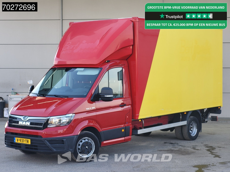 MAN TGE 5.180 Automaat Laadklep Zijdeur Bakwagen 180PK Lat om Lat Airco Cruise Meubelbak Koffer 22m3 Airco Cruise control - Dostavno vozilo sa zatvorenim sandukom: slika 1 MAN TGE 5.180 Automaat Laadklep Zijdeur Bakwagen 180PK Lat om Lat Airco Cruise Meubelbak Koffer 22m3 Airco Cruise control - Dostavno vozilo sa zatvorenim sandukom: slika 1