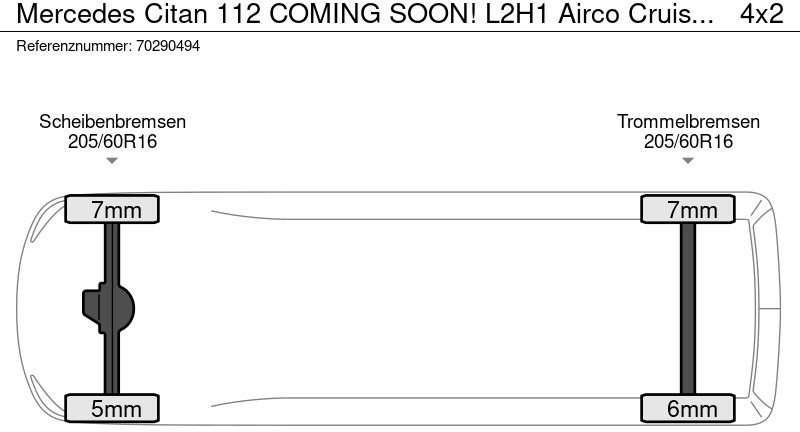 Mercedes-Benz Citan 112 COMING SOON! L2H1 Airco Cruise Camera Parkeersensoren MBUX CarPlay Euro6 L2 Long 3m3 Airco Cruise control Mercedes-Benz Citan 112 COMING SOON! L2H1 Airco Cruise Camera Parkeersensoren MBUX CarPlay Euro6 L2 Long 3m3 Airco Cruise control: slika 15