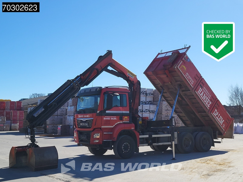 MAN TGS 33.440 6X4 Palfinger PK23001-EH Kran Crane Big-Axle 13m3 tipper Euro 6 - Istovarivač, Kamion sa dizalicom: slika 1 MAN TGS 33.440 6X4 Palfinger PK23001-EH Kran Crane Big-Axle 13m3 tipper Euro 6 - Istovarivač, Kamion sa dizalicom: slika 1