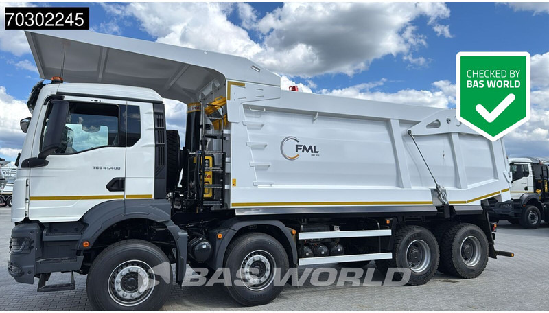 MAN TGS 41.400 8X4 23m3 Wielton Mining tipper Manual Steel suspension EURO 2 - Istovarivač: slika 1 MAN TGS 41.400 8X4 23m3 Wielton Mining tipper Manual Steel suspension EURO 2 - Istovarivač: slika 1