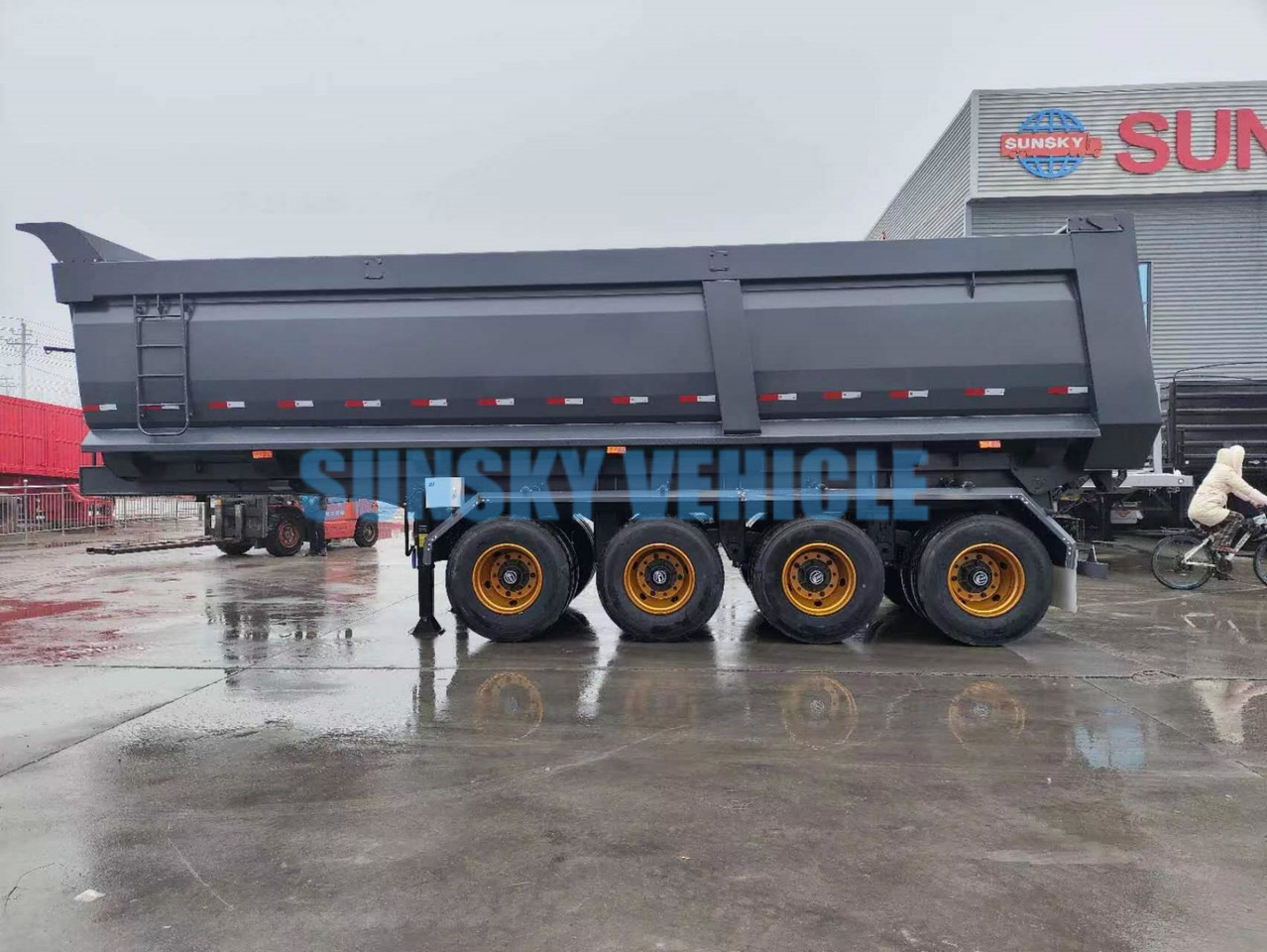 Poluprikolica istovarivača za prevoz glomaznih materijala novi SUNSKY 4-Axle Dump Semi-trailer: slika 6