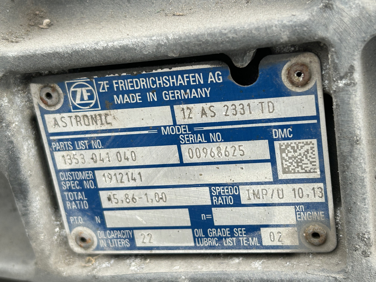 DAF 12AS 2331 TD DAF XF 106 - Menjač za Kamion: slika 5 DAF 12AS 2331 TD DAF XF 106 - Menjač za Kamion: slika 5