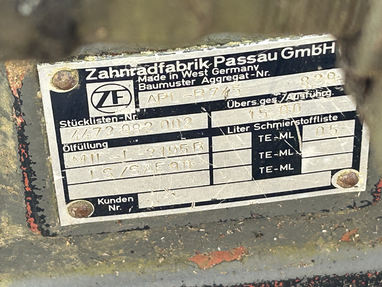 ZF APL-B745 - Prednja osovina za Bager: slika 3 ZF APL-B745 - Prednja osovina za Bager: slika 3
