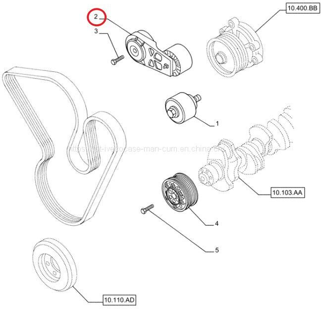 FPT IVECO CASE Cursor11 F3GFE613A B001 5801863562 EXHAUST MANIFOLD 504027315 Belt Tensioner 504046191 - Zatezač remena: slika 4 FPT IVECO CASE Cursor11 F3GFE613A B001 5801863562 EXHAUST MANIFOLD 504027315 Belt Tensioner 504046191 - Zatezač remena: slika 4