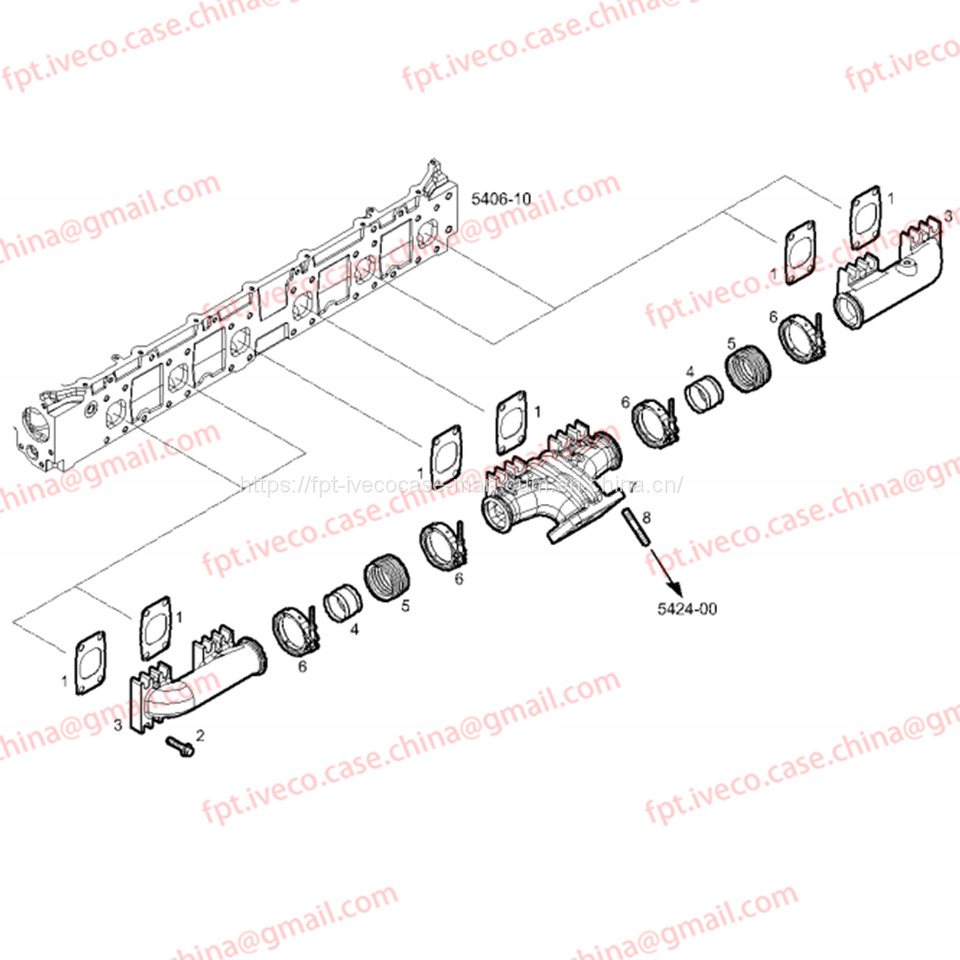 FPT IVECO CASE Cursor9Bus F2CFE612D*J231/F2CFE612A*J098 5802748674 EXHAUST MANIFOLD 5801556304 500306971 - Izduvna grana za Autobus: slika 4 FPT IVECO CASE Cursor9Bus F2CFE612D*J231/F2CFE612A*J098 5802748674 EXHAUST MANIFOLD 5801556304 500306971 - Izduvna grana za Autobus: slika 4