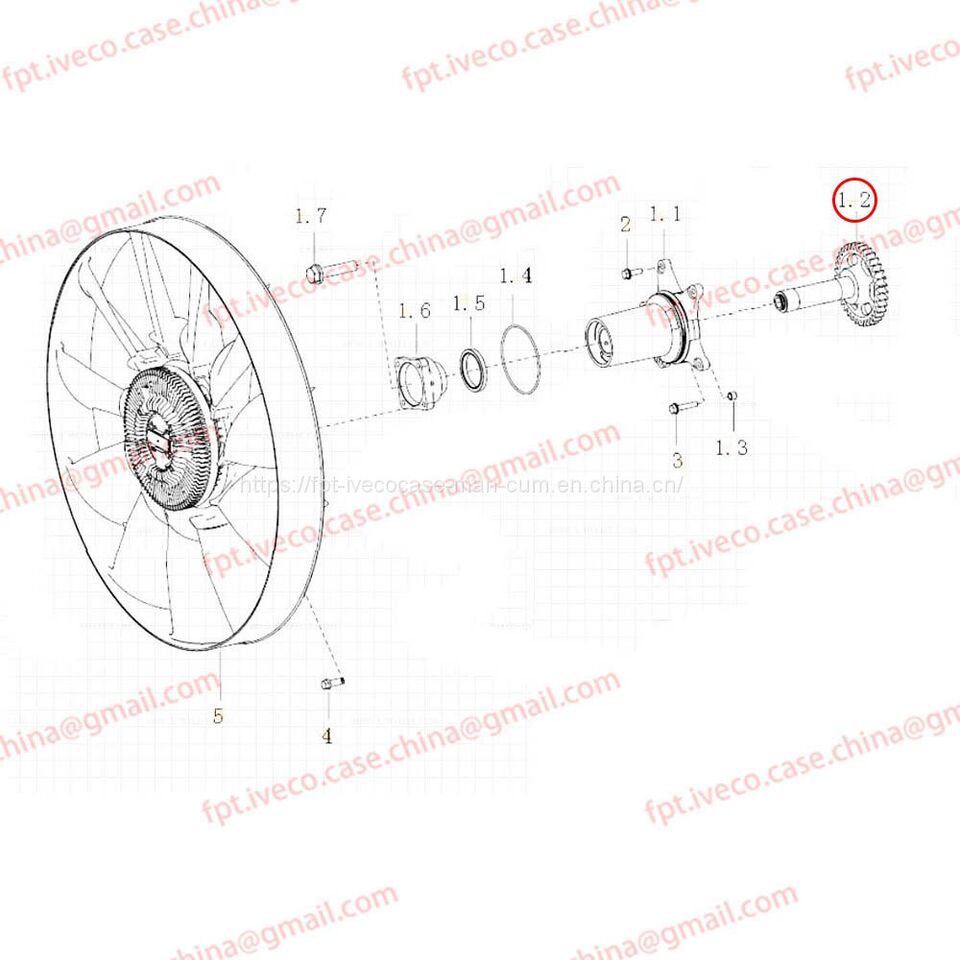 MAN D2066 Fan bracket shaft assembly 06603-5004 - Ventilator za Kamion: slika 1 MAN D2066 Fan bracket shaft assembly 06603-5004 - Ventilator za Kamion: slika 1