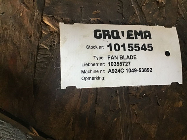 Liebherr A924C Li - Ventilator: slika 2 Liebherr A924C Li - Ventilator: slika 2