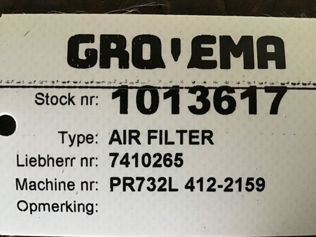 Liebherr Air Filter - Filter za vazduh: slika 2 Liebherr Air Filter - Filter za vazduh: slika 2