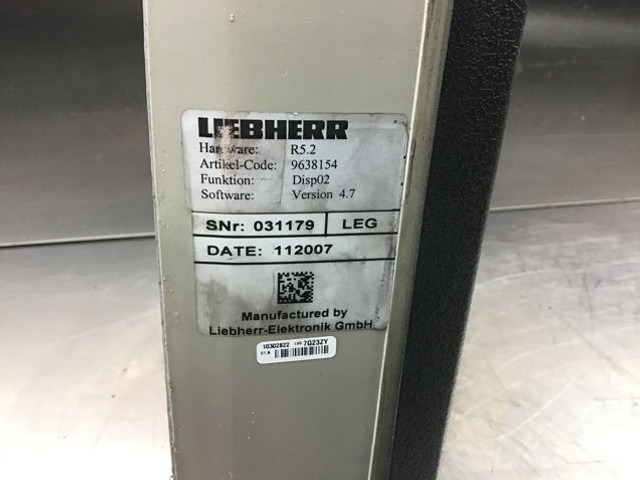 Liebherr Display - Komandna tabla: slika 5 Liebherr Display - Komandna tabla: slika 5