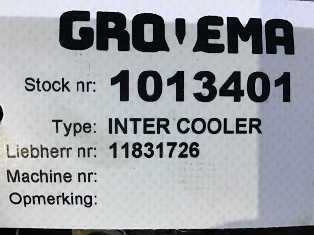 Liebherr Intercooler - Hladnjak: slika 4 Liebherr Intercooler - Hladnjak: slika 4