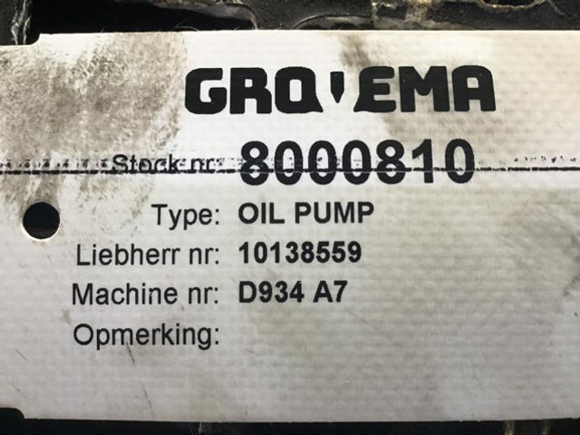 Liebherr Oil Pump - Pumpa za ulje: slika 4 Liebherr Oil Pump - Pumpa za ulje: slika 4