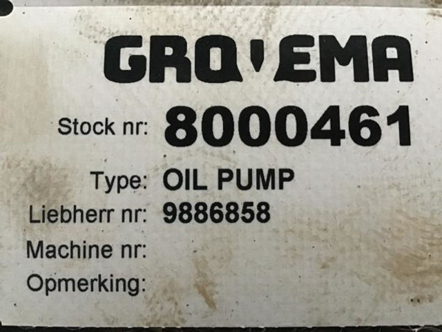 Liebherr Oil Pump - Pumpa za ulje: slika 3 Liebherr Oil Pump - Pumpa za ulje: slika 3