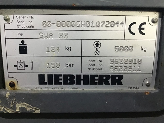 Liebherr Quick Hitch SWA-33 - Brza spojnica: slika 5 Liebherr Quick Hitch SWA-33 - Brza spojnica: slika 5