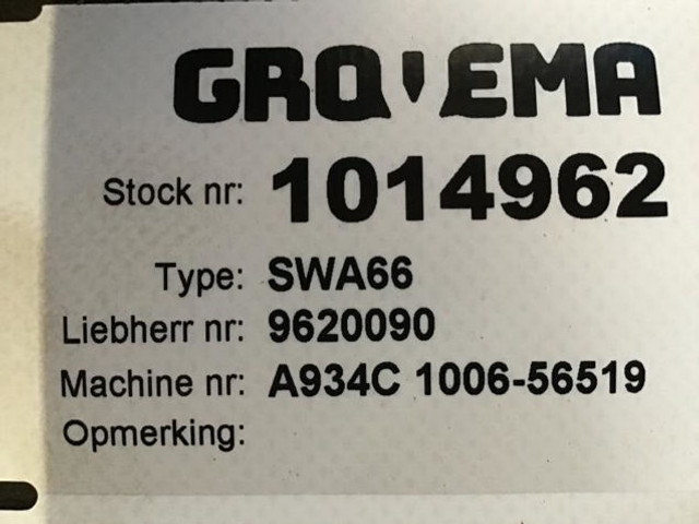 Liebherr Quick Hitch SWA-66 - Brza spojnica: slika 5 Liebherr Quick Hitch SWA-66 - Brza spojnica: slika 5