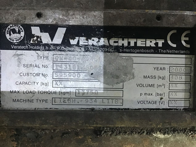 Brza spojnica Liebherr Quick Hitch Verachtert: slika 6 Brza spojnica Liebherr Quick Hitch Verachtert: slika 6