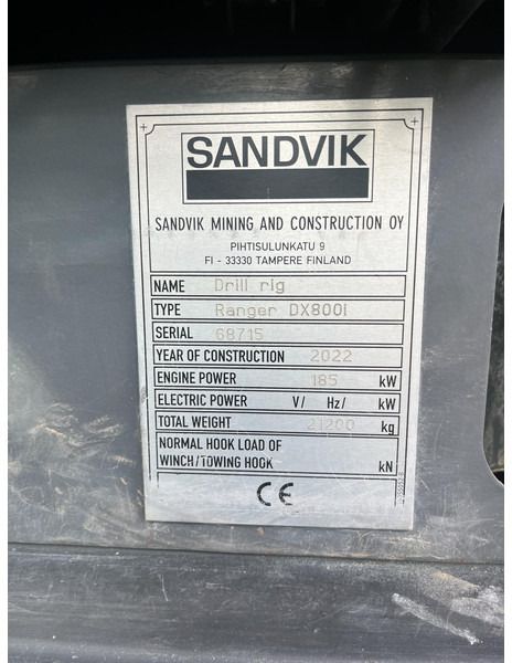 Sandvik Ranger DX800i - Veliki kamon za bušenje: slika 5 Sandvik Ranger DX800i - Veliki kamon za bušenje: slika 5