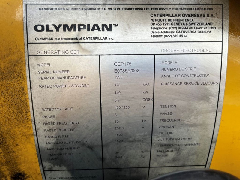 Caterpillar Olympian GEP175 175kVA - Set generatora: slika 4 Caterpillar Olympian GEP175 175kVA - Set generatora: slika 4