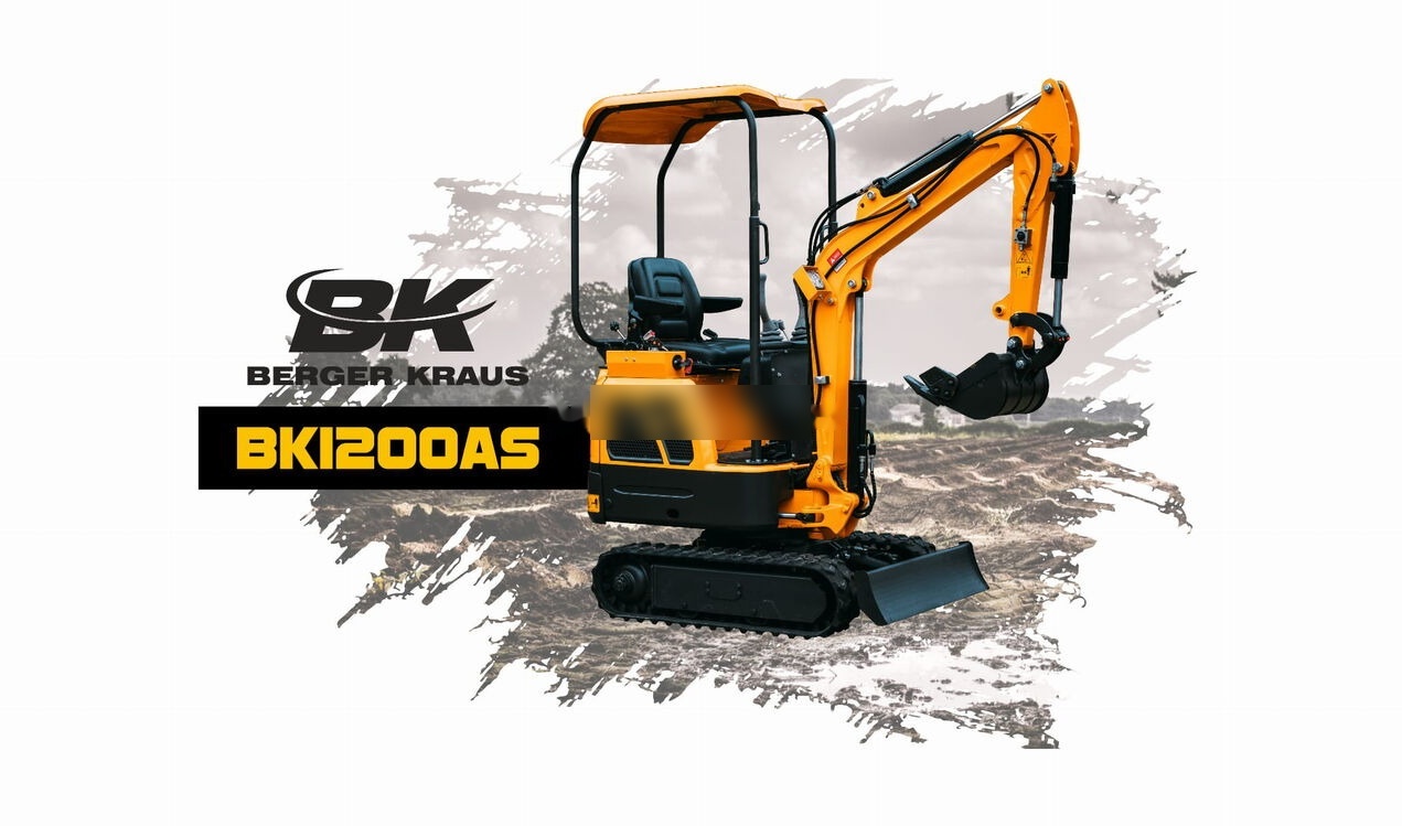 Berger Kraus Nowy BERGER KRAUS BK1200AS KUBOTA skrętne ramie +osprzet - Mini bager: slika 2 Berger Kraus Nowy BERGER KRAUS BK1200AS KUBOTA skrętne ramie +osprzet - Mini bager: slika 2