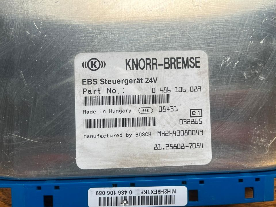 MAN KNORR-BREMSE EBS Steuergerät 81.25808-7054 - Upravljačka jedinica za Kamion: slika 2 MAN KNORR-BREMSE EBS Steuergerät 81.25808-7054 - Upravljačka jedinica za Kamion: slika 2