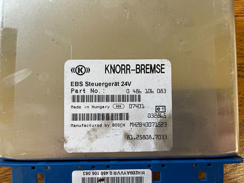 MAN TGX TGL Knorr-Bremse EBS Elektronik 81258087033 - Upravljačka jedinica za Kamion: slika 2 MAN TGX TGL Knorr-Bremse EBS Elektronik 81258087033 - Upravljačka jedinica za Kamion: slika 2