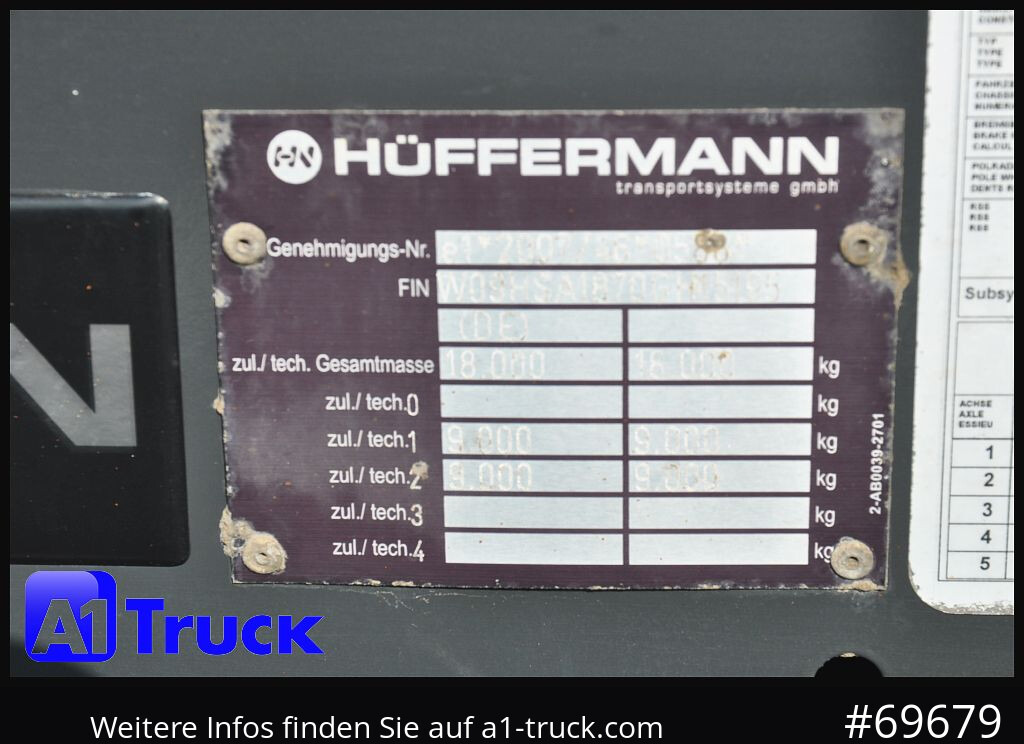 HUEFFERMANN HSA 1870 Luft, SAF, Scheibenbremse - Abrol/ Autopodizač prikolica: slika 5 HUEFFERMANN HSA 1870 Luft, SAF, Scheibenbremse - Abrol/ Autopodizač prikolica: slika 5