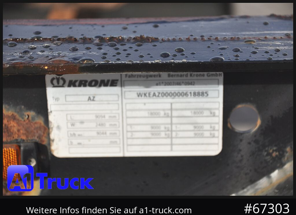 KRONE AZW, BDF, 7,45, Standard, BPW - Prikolica za prevoz kontejnera/ Prikolica sa promenjivim sandukom: slika 3 KRONE AZW, BDF, 7,45, Standard, BPW - Prikolica za prevoz kontejnera/ Prikolica sa promenjivim sandukom: slika 3